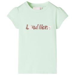 T-skjorte for barn med volangermer myk grønn 128