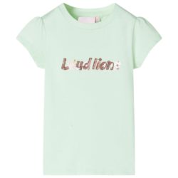 T-skjorte for barn med volangermer myk grønn 140