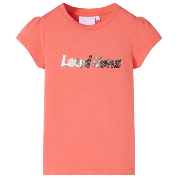 T-skjorte for barn med korte ermer korall 116