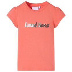 T-skjorte for barn med korte ermer korall 128