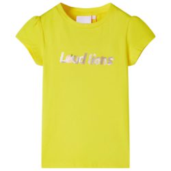 T-skjorte for barn med korte ermer knallgul 116