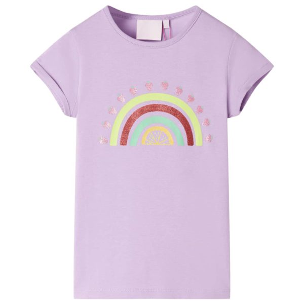 T-skjorte for barn lilla 104