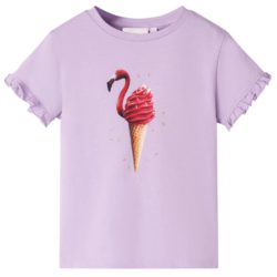 T-skjorte for barn lilla 116