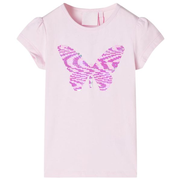 T-skjorte for barn med korte ermer myk rosa 92