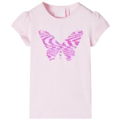 T-skjorte for barn med korte ermer myk rosa 104