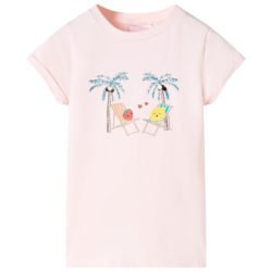 T-skjorte for barn myk rosa 104