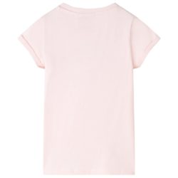T-skjorte for barn myk rosa 140