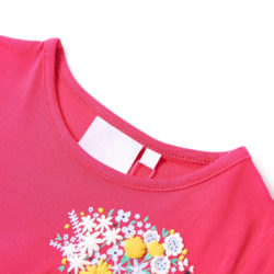 T-skjorte for barn knallrosa 140