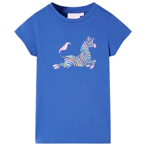 T-skjorte for barn koboltblå 104