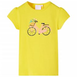 T-skjorte for barn gul 140