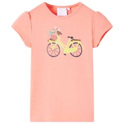 T-skjorte for barn neonkorall 128