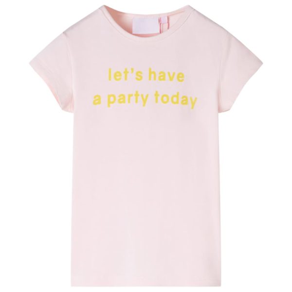 T-skjorte for barn myk rosa 104