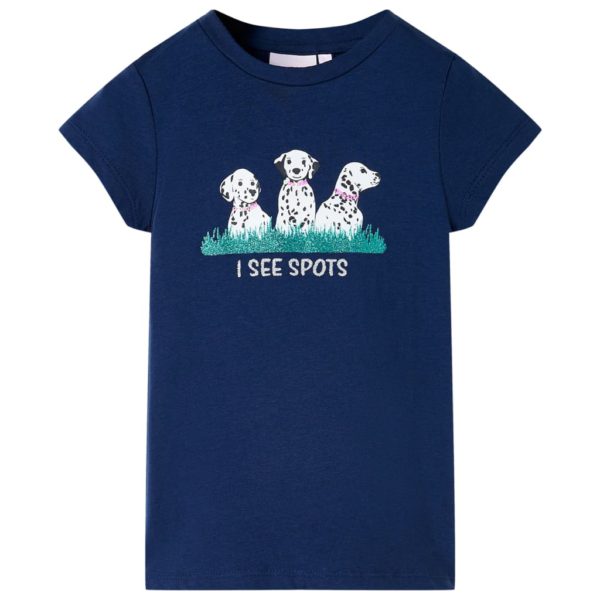 T-skjorte for barn marineblå 116