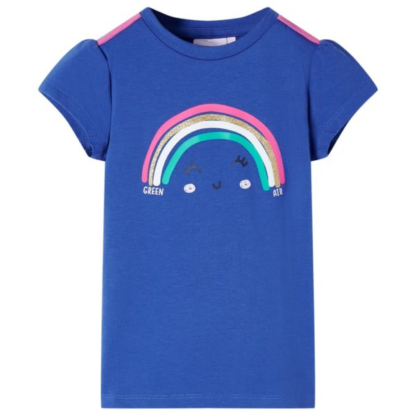 T-skjorte for barn koboltblå 92