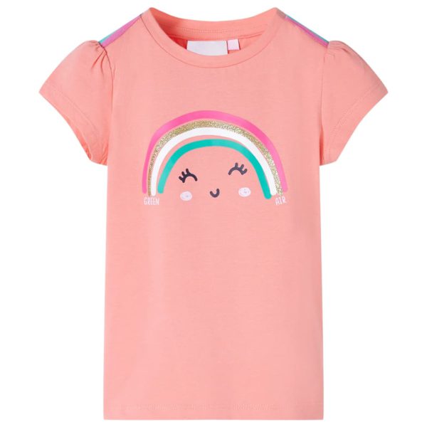 T-skjorte for barn lysekorall 140