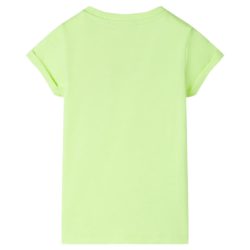 T-skjorte for barn neongul 128