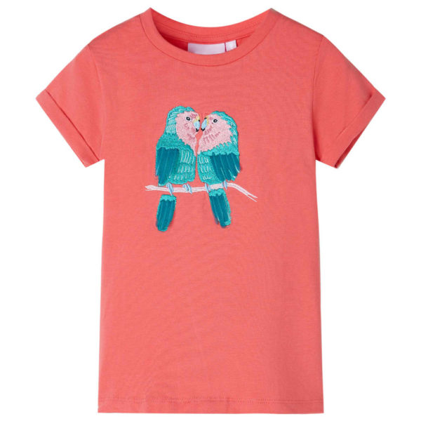 T-skjorte for barn korall 140