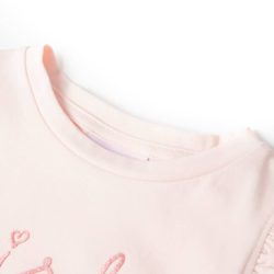 T-skjorte for barn med volangermer myk rosa 104