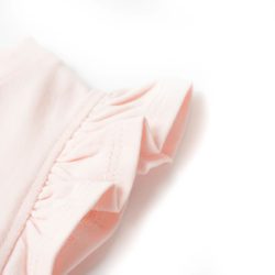 T-skjorte for barn med volangermer myk rosa 104