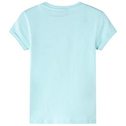 T-skjorte for barn lyse aqua 128