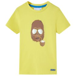 T-skjorte for barn med korte ermer gul 116