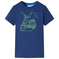 T-skjorte for barn mørkeblå 140