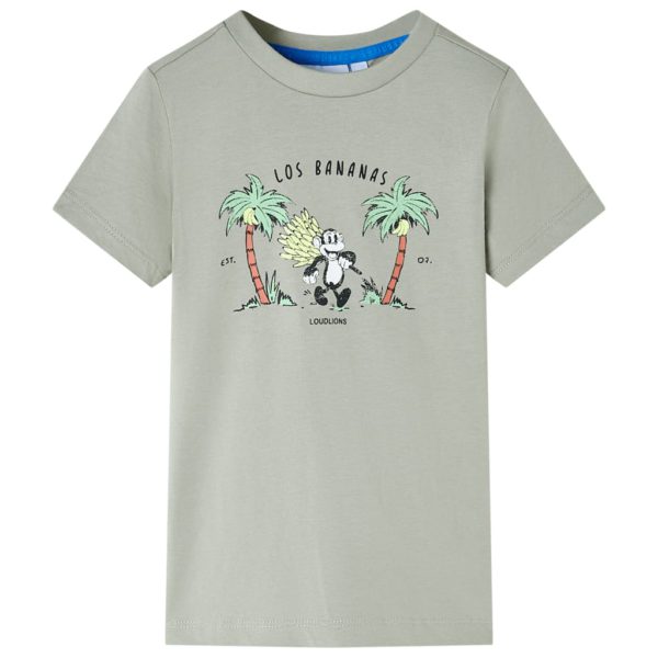 T-skjorte for barn lysekaki 128