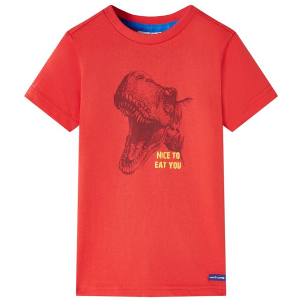 T-skjorte for barn rød 92
