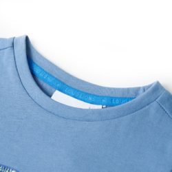 T-skjorte for barn medium blå 128
