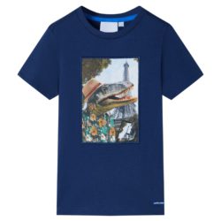 T-skjorte for barn mørkeblå 104