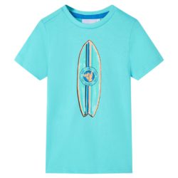 T-skjorte for barn med korte ermer aqua 104