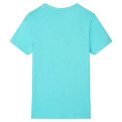 T-skjorte for barn med korte ermer aqua 116