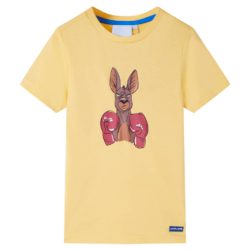 T-skjorte for barn med korte ermer gul 128