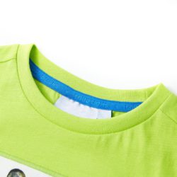 T-skjorte for barn med korte ermer limett 140