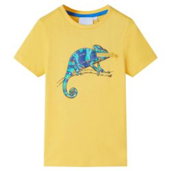 T-skjorte for barn med korte ermer lyseoker 128
