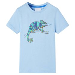 T-skjorte for barn med korte ermer lyseblå 92