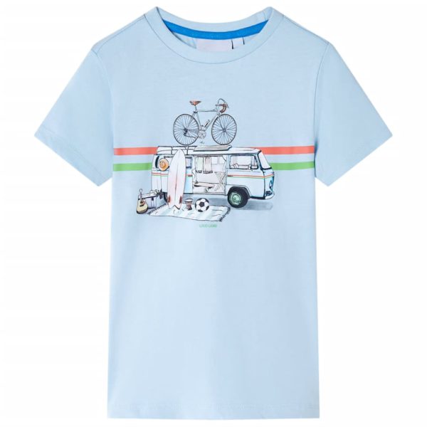T-skjorte for barn lyseblå 116