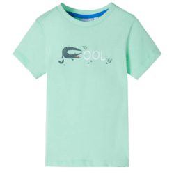 T-skjorte for barn med korte ermer lysegrønn 92