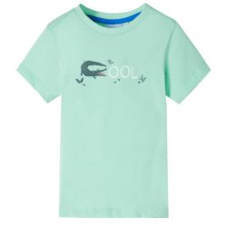 T-skjorte for barn med korte ermer lysegrønn 128
