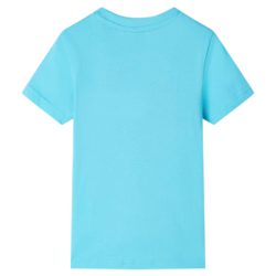 T-skjorte for barn med korte ermer aqua 104