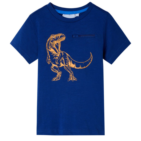 T-skjorte for barn med korte ermer mørkeblå 104