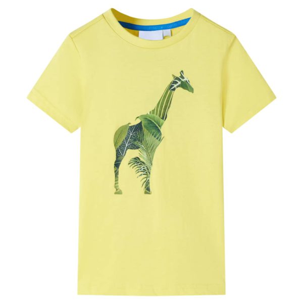 T-skjorte for barn gul 116
