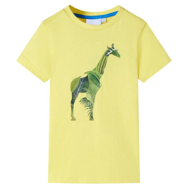 T-skjorte for barn gul 128