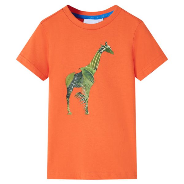 T-skjorte for barn knalloransje 104
