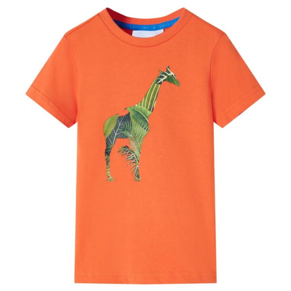T-skjorte for barn knalloransje 116