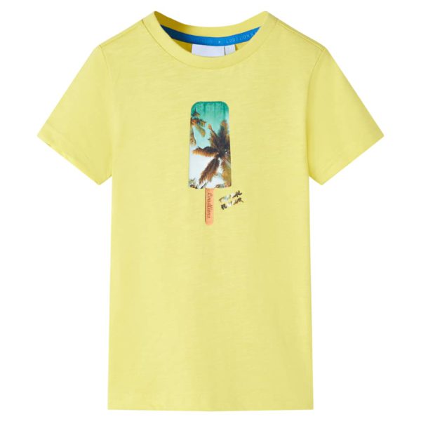 T-skjorte for barn gul 92