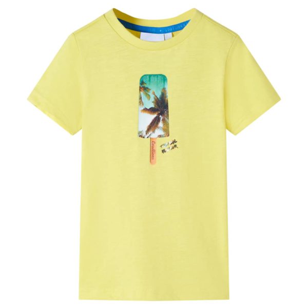 T-skjorte for barn gul 140