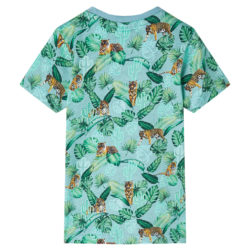 T-skjorte for barn lysegrønn melert 116