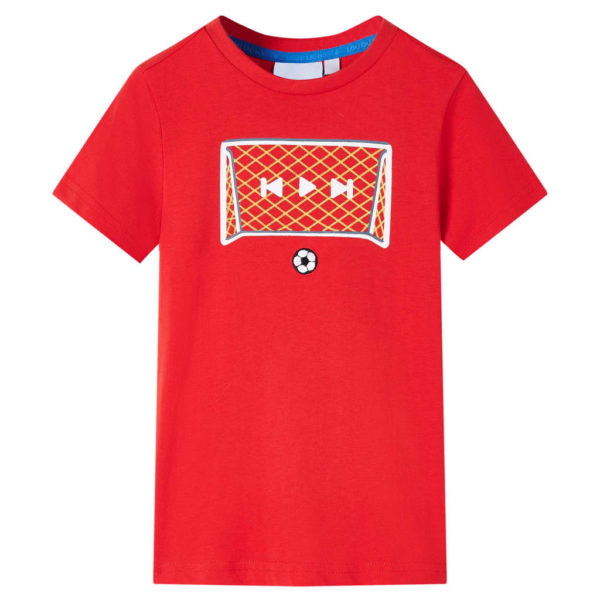 Fotball T-skjorte for barn rød 92