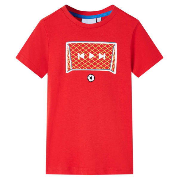 Fotball T-skjorte for barn rød 104